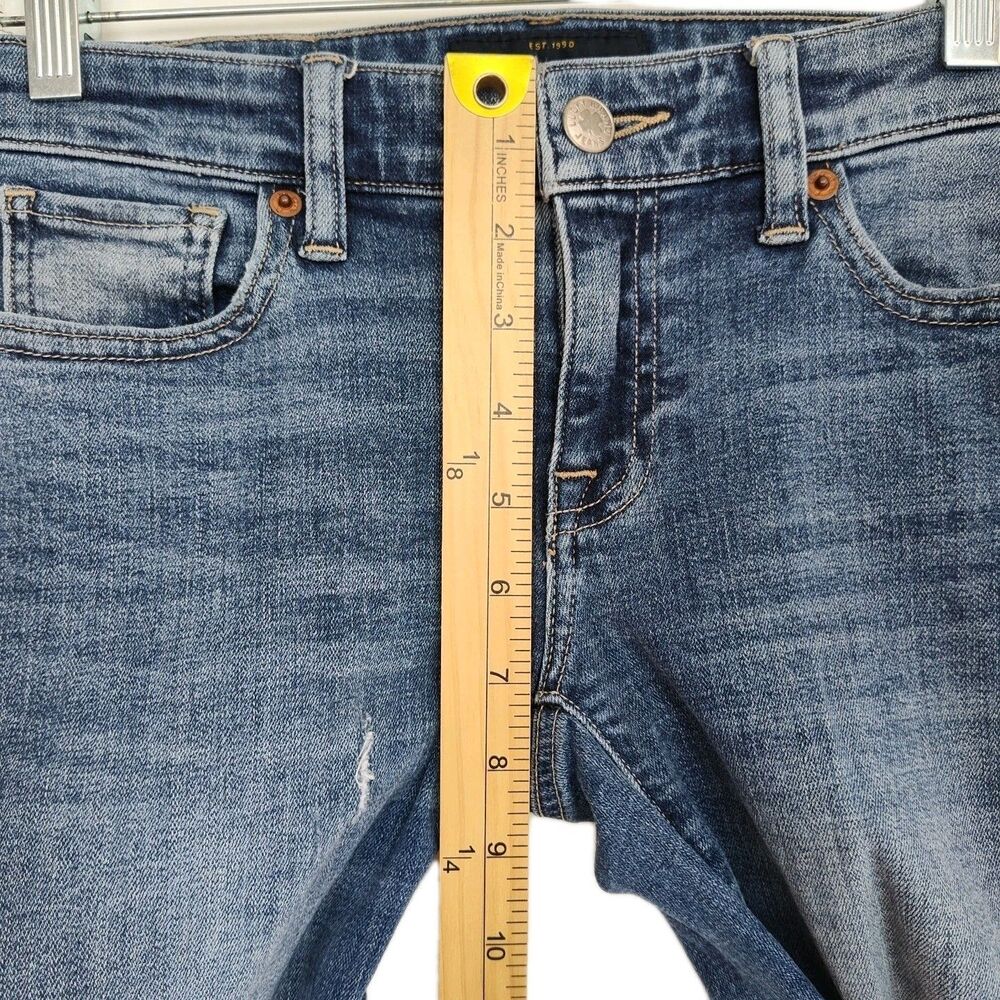 Lucky Brand Stella Skinny Distressed Cropped Women's Jeans, Size 00/24, Raw Hem - Picture 5 of 13